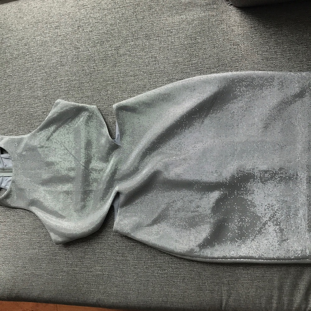 Metallic Silver Dress